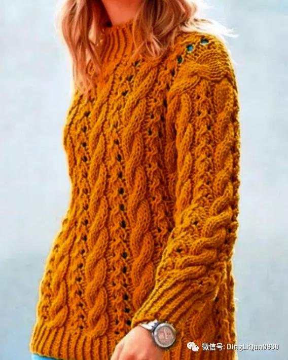 針織作品 秋冬流行的116款套頭衫編織花樣